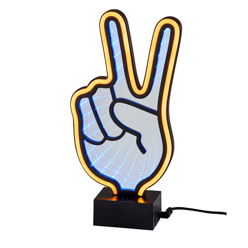 Adesso Simplee Adesso Infinity Neon Peace Sign Table/Wall Lamp Black (SL3719-01)