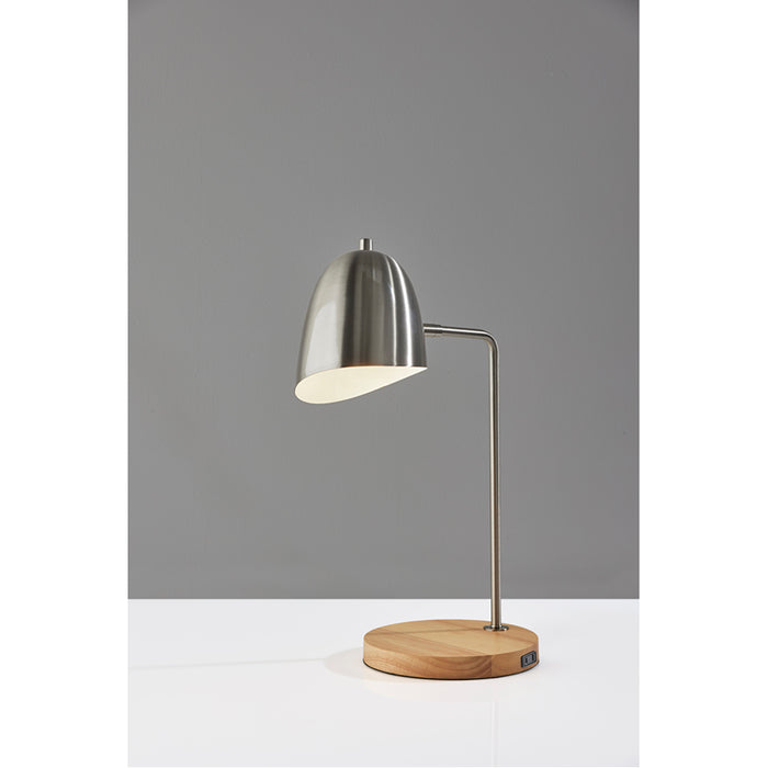 Adesso Simplee Adesso Jude Desk Lamp Brushed Steel And Natural (SL4918-22)