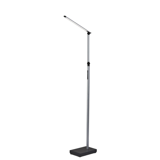 Adesso Simplee Adesso Lennox LED Multi-Function Floor Lamp Black And Silver-Black Base -Silver Plastic Shade (SL4907-01)