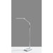 Adesso Simplee Adesso Lennox LED Multi-Function Floor Lamp Black And Silver-White Base -Silver Plastic Shade (SL4907-02)