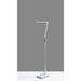Adesso Simplee Adesso Lennox LED Multi-Function Floor Lamp Black And Silver-White Base -Silver Plastic Shade (SL4907-02)