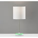 Adesso Simplee Adesso Mia Color Changing Table Lamp White Base Brushed Steel White Fabric (SL4905-02)