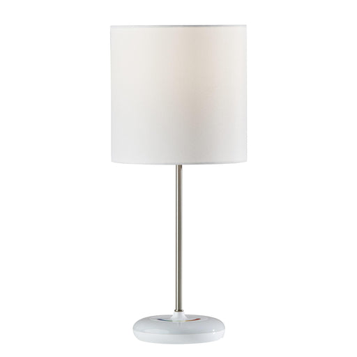 Adesso Simplee Adesso Mia Color Changing Table Lamp White Base Brushed Steel White Fabric (SL4905-02)