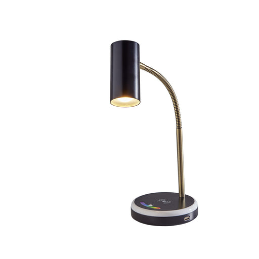 Adesso Simplee Adesso Shayne LED Wireless Charging Desk Lamp Black With Antique Brass (SL4926-01)