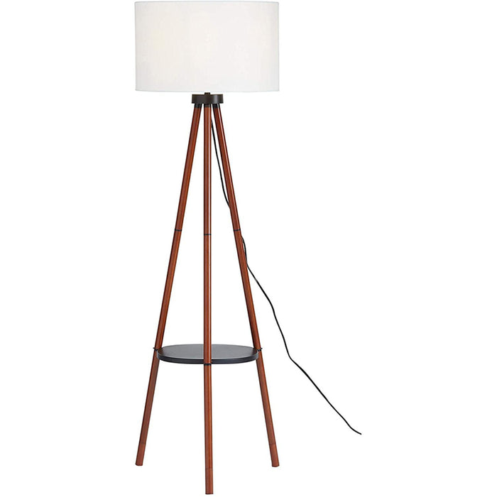 Adesso Simplee Adesso Shelf Floor Lamp Walnut/Black (AF48519)