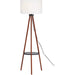 Adesso Simplee Adesso Shelf Floor Lamp Walnut/Black (AF48519)