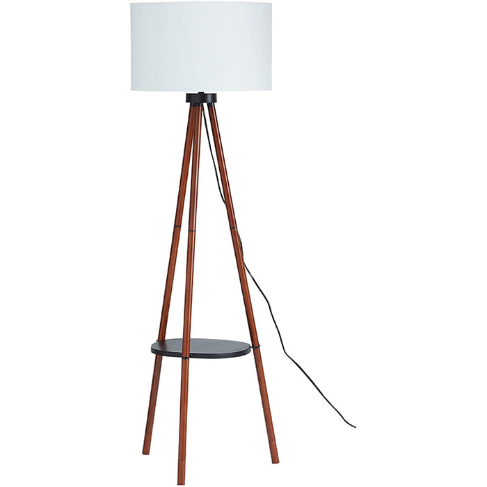 Adesso Simplee Adesso Shelf Floor Lamp Walnut/Black (AF48519)