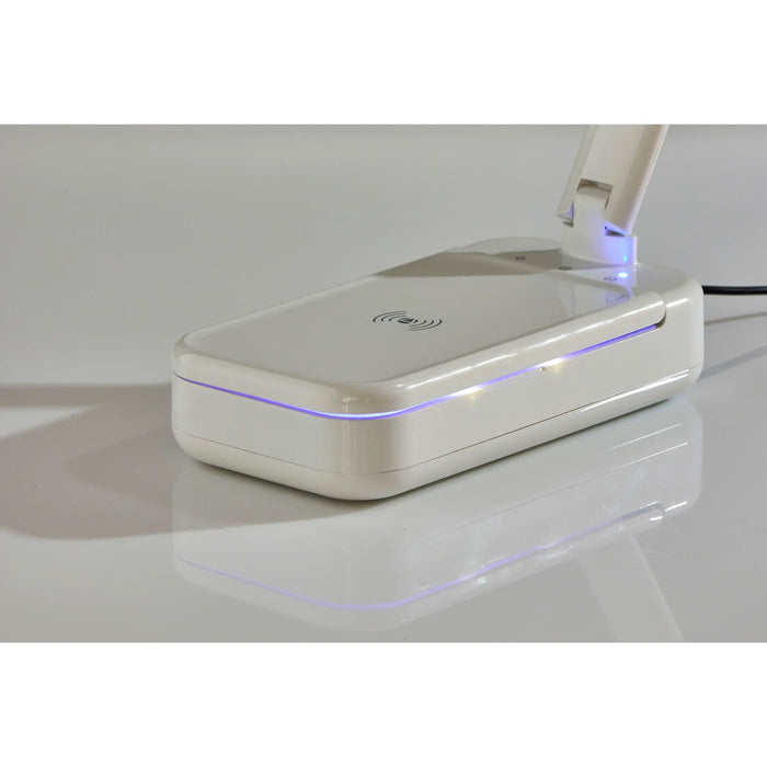 Adesso Simplee Adesso UV-C Sanitizing Desk Lamp With Wireless Charging And Smart Switch White (SL4927-02)