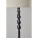 Adesso Simplee Adesso William Floor Lamp Black Oatmeal Fabric (1571-01)