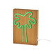 Adesso Simplee Adesso Wood Framed Neon Palm Tree Table/Wall Lamp Natural Wood Finish (SL3720-12)