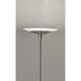 Adesso Solar LED Torchiere Brushed Steel Frosted Glass 3000K (5121-22)
