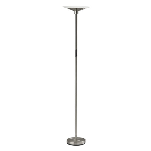 Adesso Solar LED Torchiere Brushed Steel Frosted Glass 3000K (5121-22)