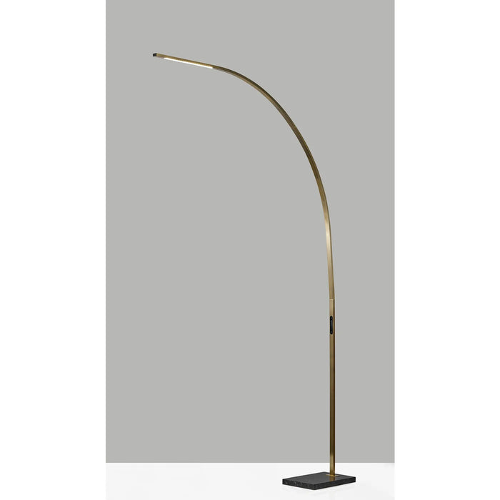 Adesso Sonic LED Arc Lamp With Smart Switch Antique Brass (4236-21)