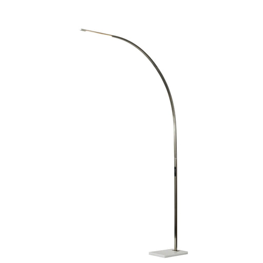 Adesso Sonic LED Arc Lamp With Smart Switch Brushed Steel (4236-22)