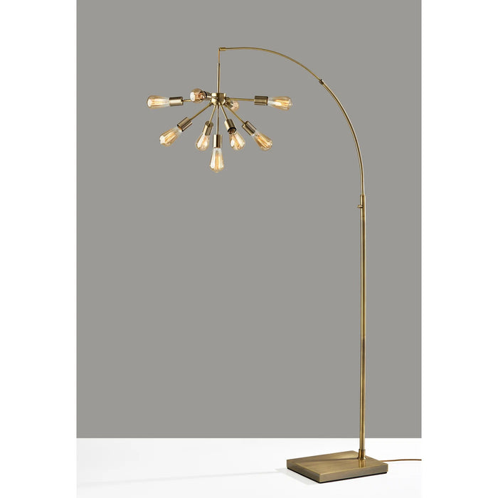 Adesso Sputnik Arc Lamp Antique Brass (3791-21)