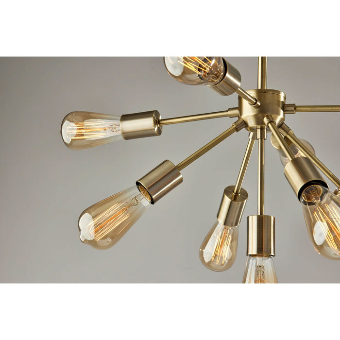 Adesso Sputnik Arc Lamp Antique Brass (3791-21)