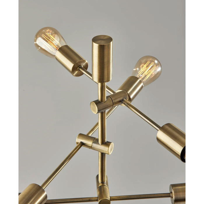 Adesso Sputnik Floor Lamp Antique Brass (3790-21)