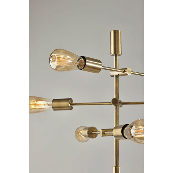 Adesso Sputnik Floor Lamp Antique Brass (3790-21)