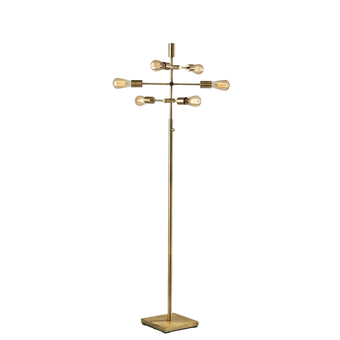 Adesso Sputnik Floor Lamp Antique Brass (3790-21)