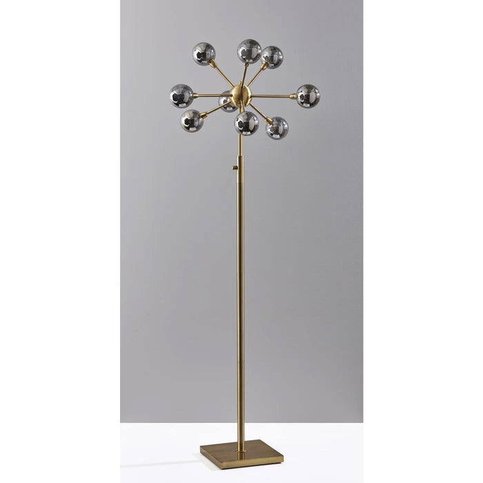 Adesso Starling LED Floor Lamp Antique Brass (3934-21)