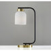 Adesso Textured Glass Desk Lamp Black/Brass (AF48885BR)