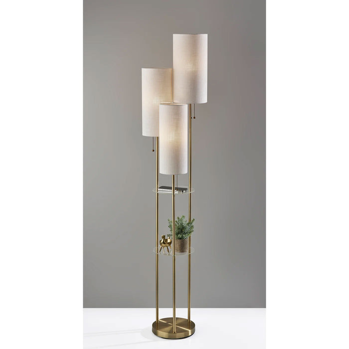 Adesso Trio Floor Lamp Antique Brass (4305-21)