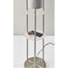 Adesso Trio Shelf Floor Lamp Grey Brushed Steel (4305-03)