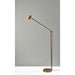 Adesso Turrell Task Floor Lamp Lacquered Burnished Brass Finish (10036312LBB)