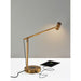 Adesso Turrell Task Lamp With Wireless Charging Lacquered Burnished Brass Finish (10036309LBB)