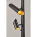 Adesso Tyler LED Floor Lamp Black With Gold Painted Interior 3000K (2105-01)