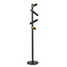 Adesso Tyler LED Floor Lamp Black With Gold Painted Interior 3000K (2105-01)