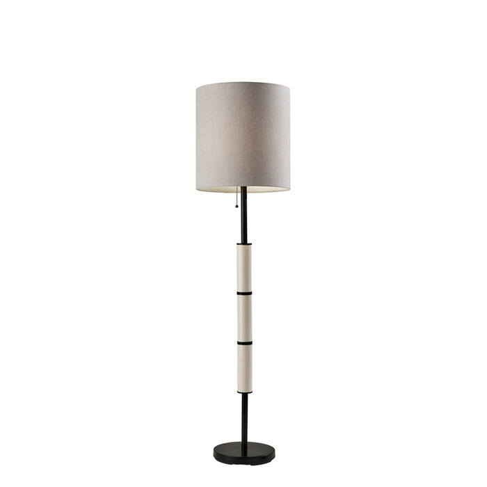 Adesso Vanessa Floor Lamp Black With Taupe Ceramic (1596-01)