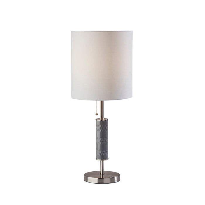 Adesso Vanessa Table Lamp Steel With Grey Ceramic (1595-22)