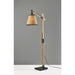 Adesso Walden Floor Lamp Black And Natural Wood (4089-18)