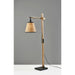 Adesso Walden Floor Lamp Black And Natural Wood (4089-18)