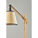 Adesso Walden Floor Lamp Black And Natural Wood (4089-18)