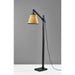 Adesso Walden Floor Lamp Black Metal And Wood (4089-01)