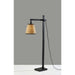 Adesso Walden Floor Lamp Black Metal And Wood (4089-01)