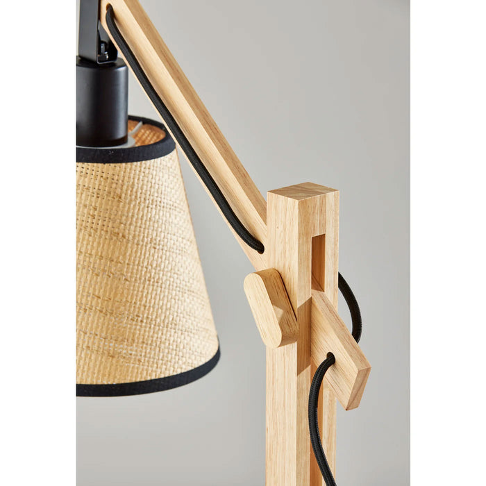 Adesso Walden Table Lamp Black And Natural Wood (4088-18)