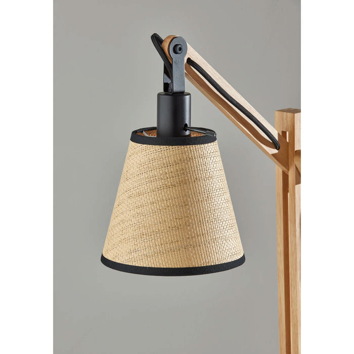 Adesso Walden Table Lamp Black And Natural Wood (4088-18)