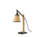 Adesso Walden Table Lamp Black And Natural Wood (4088-18)