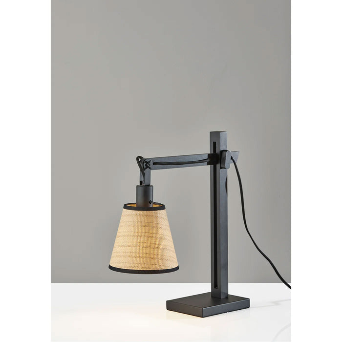 Adesso Walden Table Lamp Black Metal And Wood (4088-01)