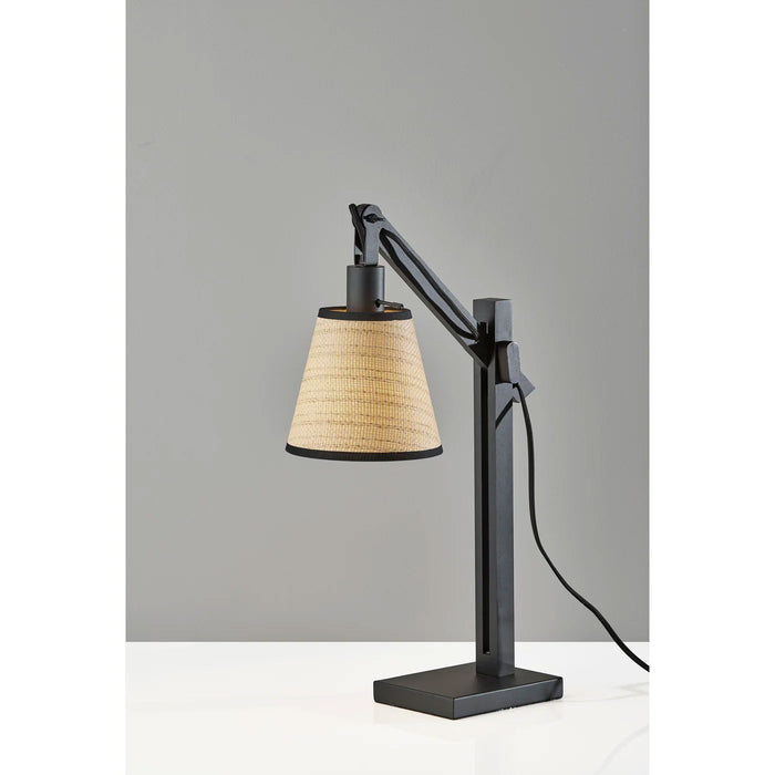 Adesso Walden Table Lamp Black Metal And Wood (4088-01)