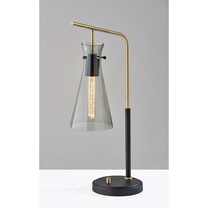 Adesso Walker Desk Lamp Black And Antique Brass (3737-21)