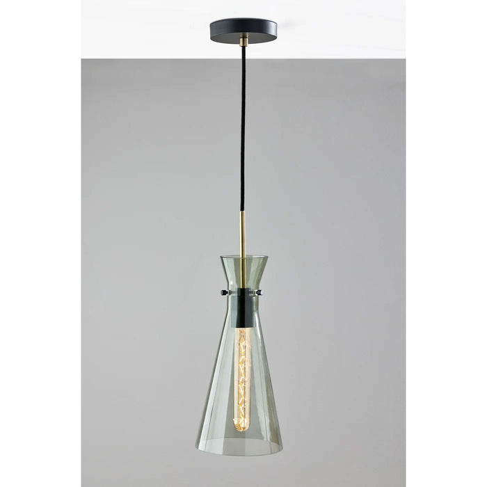 Adesso Walker Pendant Black And Antique Brass (3736-21)