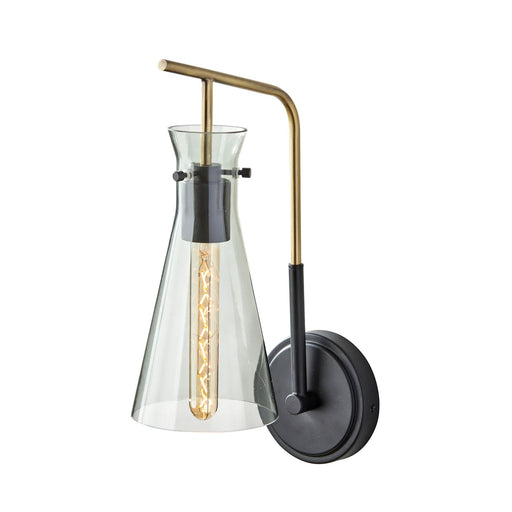 Adesso Walker Wall Lamp Black And Antique Brass (3735-21)