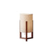 Adesso Walnut Birch Wood Quinn Table Lantern-Natural Fiber Linen Tall Drum Shade-60 Inch Brown Fabric Cover Cord-Pull Chain Switch (1502-15)