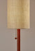 Adesso Walnut Eucalyptus Wood Hamptons Table Lamp-Textured Beige Linen Tall Drum Shade And 60 Inch Clear Cord And Pull Chain Switch (3337-15)