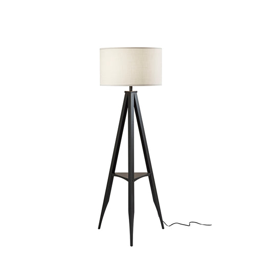 Adesso Warren Shelf Floor Lamp Black (6007-01)