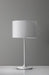 Adesso White Metal Oslo Table Lamp-White Japanese Paper Drum Shade And 63 Inch Clear Cord And On/Off Rotary Socket Switch (6236-02)